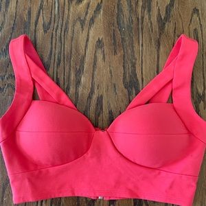 💕 BEBE 💕 pink crop top worn 1x size medium